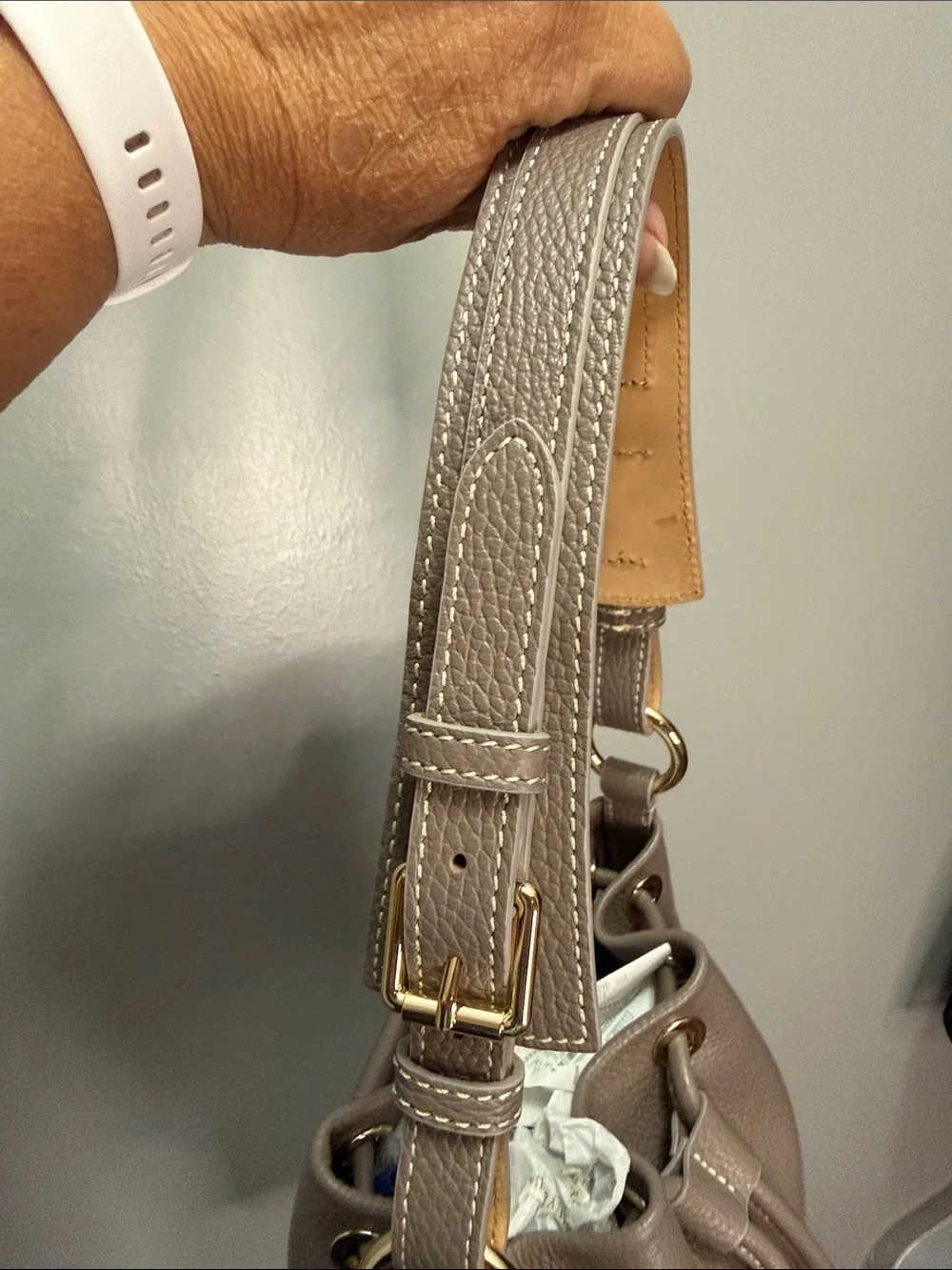NWT Dooney And Bourke Lucca Leather Drawstring Bucket Bag